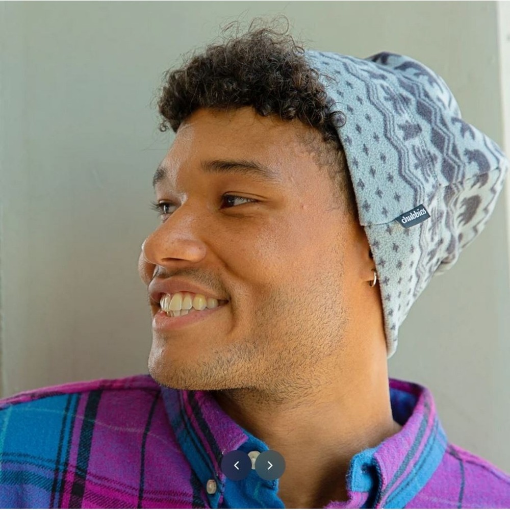 Chubbies The Cozy Cap Fleece Snood Beanie Gray Mens Unisex 828001-019 NEW